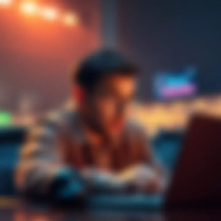 A person looking surprised while checking their betting account on a laptop, reflecting the decision to refund a parlay bet.