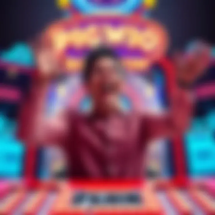 A player celebrating a big win at the Plinko game with excitement and joy