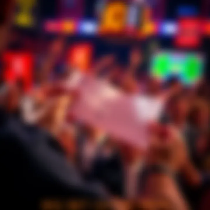 A person holding a betting slip showing a large wager on the Knicks, with excitement in the air