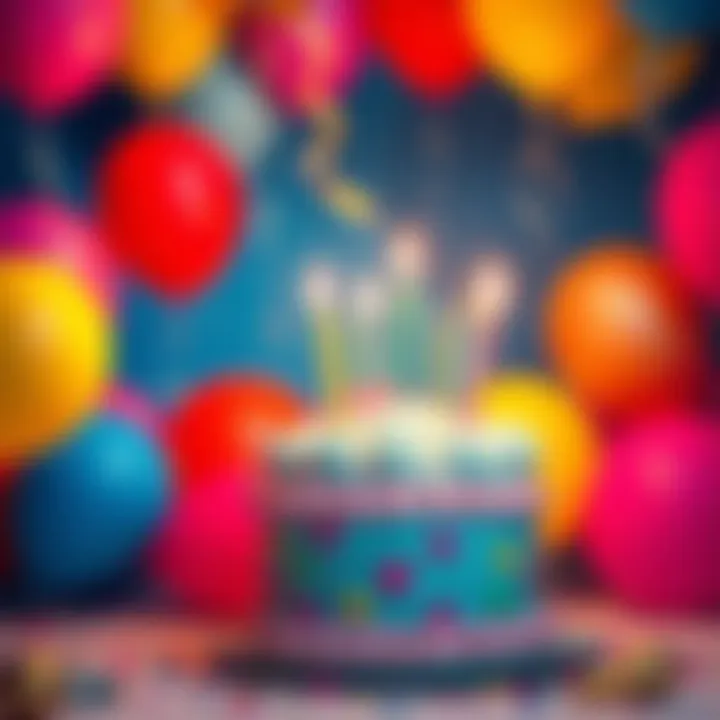 A festive image showing colorful balloons and a cake to celebrate the March birthday bonus, highlighting joy and excitement.