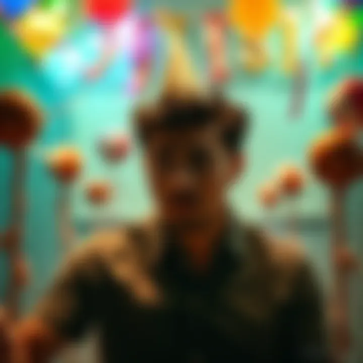 Birthday bonus lost in limbo A person looking disappointed while playing a limbo game, with birthday decorations around them.