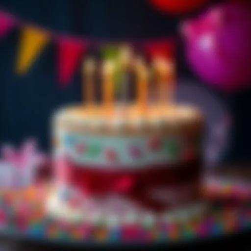 A colorful birthday cake with candles and festive decorations, representing the birthday bonus at Stake.