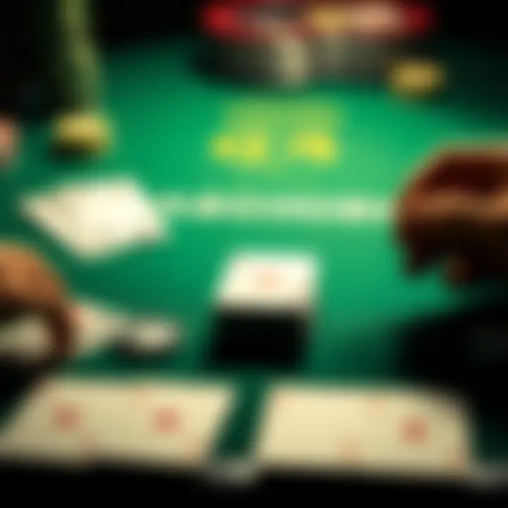A table showing blackjack cards with strategies for surrendering, focusing on hands like 16 against 9, 10, and Ace, and 15 against 10.