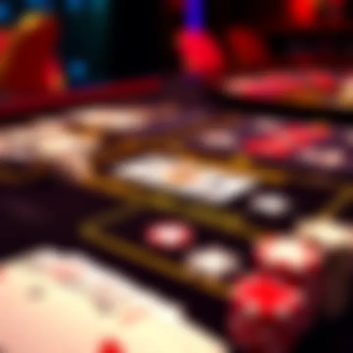 A close-up of a blackjack table showing cards and chips, ideal for beginners in casinos.