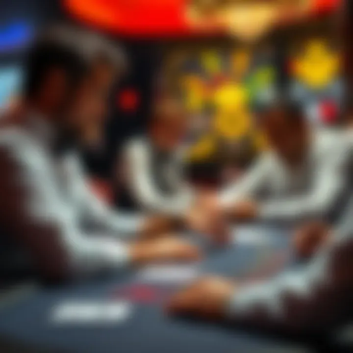 A blackjack dealer interacting with a novice player at a casino table, showing concern after a mistake was made during the game.