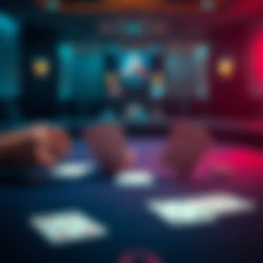 A Blackjack table showing losing hands with cards face up, illustrating a player's frustration after losing multiple rounds.