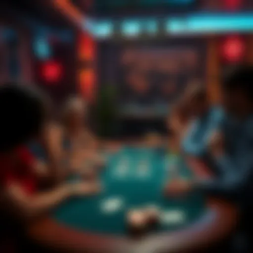 A group of people playing Blackjack and socializing in a cozy setting in Athens.