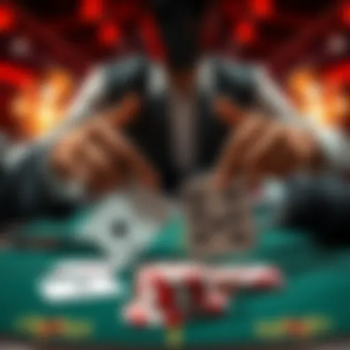 A player separates cards in a game of blackjack, showing multiple hands against a dealer bot