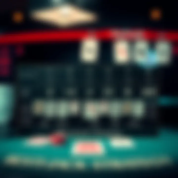 Blackjack Strategy Chart Illustration of a blackjack strategy chart showing different plays based on dealer's hand and player's cards.