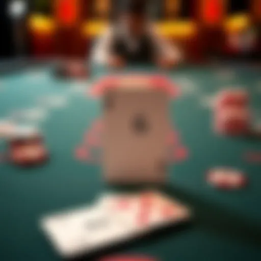 A blackjack table with cards laid out, featuring the dealer's face-up card showing a 6, emphasizing the Always 6 variant.