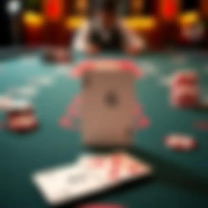 A blackjack table with cards laid out, featuring the dealer's face-up card showing a 6, emphasizing the Always 6 variant.