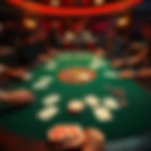 A blackjack table displaying two decks of cards, highlighting the difference between 2D and 8D formats, with players engaged in the game.