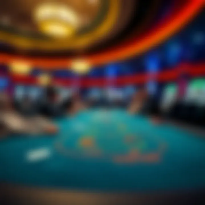 A blackjack table at Viejas Casino with players and a dealer, highlighting a game temporarily restricted while other games are active.