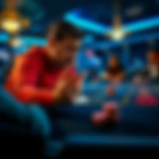 A concerned player warns others about fixed results in live blackjack sessions, showing frustration at a gaming table.