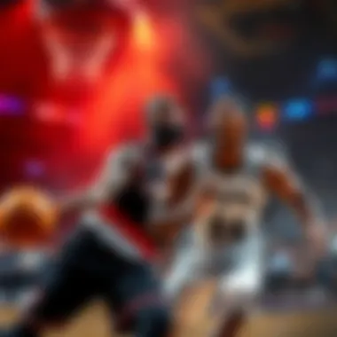 Players from the Blazers and Spurs in action during an exciting basketball game