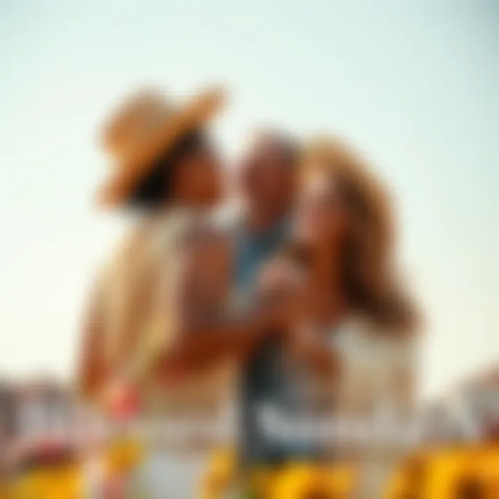 People celebrating a sunny Sunday outdoors, sharing joyful moments and blessings with each other.