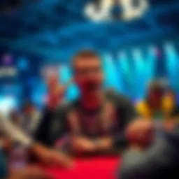 Bleznick causing chaos at poker event Bleznick showing exaggerated reactions during the 250k poker event, distracting other players