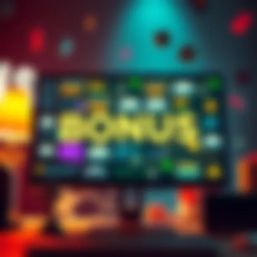 A collection of bonus codes displayed on a computer screen with gaming elements