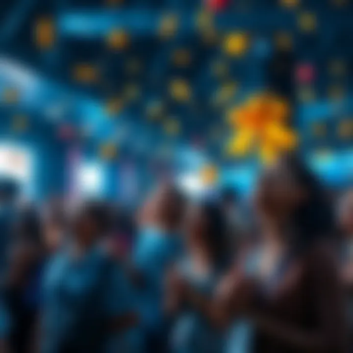 People eagerly waiting for bonus drops with excitement and anticipation.