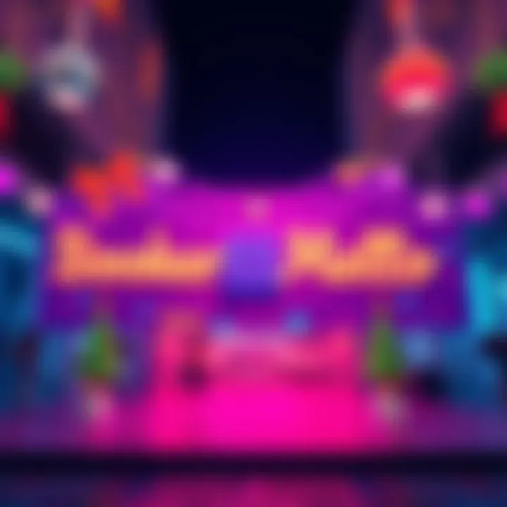 A colorful promotional banner showcasing the words 'Booker and Mello Free!' with festive decorations, encouraging people to take advantage of the offer.