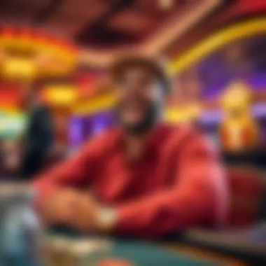 A player at Borgata casino smiling and celebrating after winning $450 at a table game with strategic bets