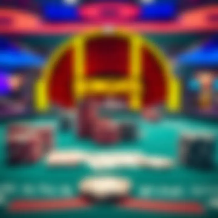 A poker table at Borgata featuring stacked chips and cards during an exciting game