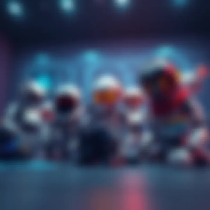 A graphic showing various bots helping players in a gaming environment, highlighting community engagement and support.