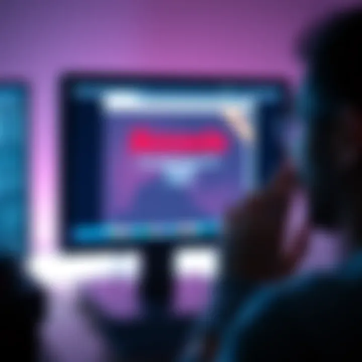 A person looking frustrated at a computer screen showing an error page for Bovada
