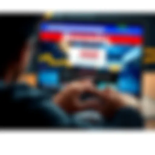 A person frustrated while using a laptop, showing Bovada website with denied withdrawal message on screen.