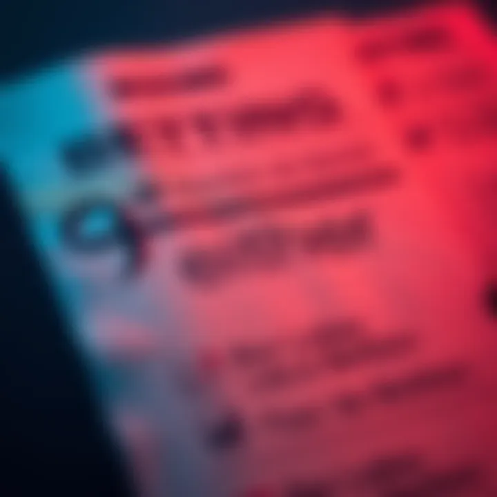 A close-up of a sports betting ticket with boxing matches highlighted, showing the term 'either' and its implications in betting decisions.
