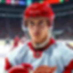 Brady Tkachuk with frustrated expression after his shot count shows zero despite visibly taking three shots during game five