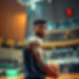 Brandin Pod playing basketball, looking focused and determined during a game