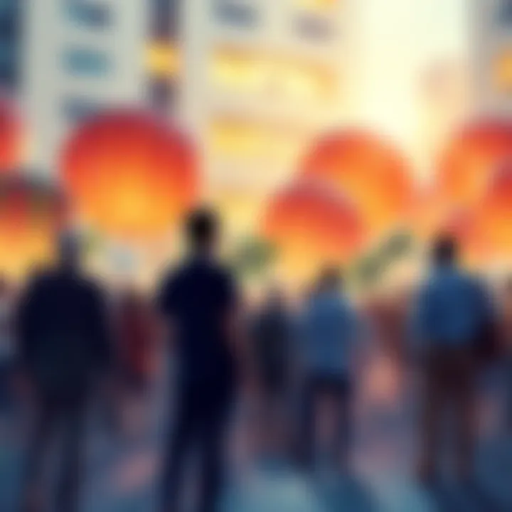 A representation of the evolving Brazilian political landscape with people discussing and analyzing trends.