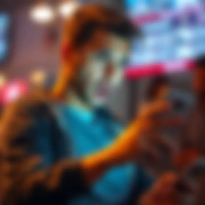A person reading the latest news on a smartphone, looking surprised and engaged.