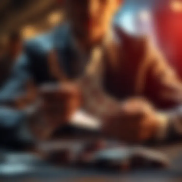 A person sitting at a table, discarding playing cards, symbolizing the end of gambling addiction and starting a new life.