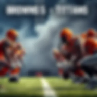Players from the Browns and Titans prepare for the game, highlighting the tension of a close matchup