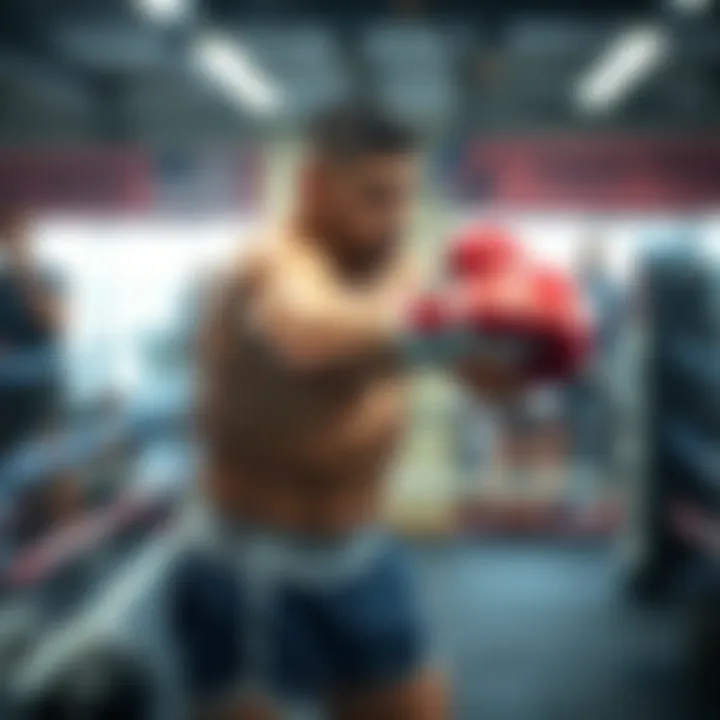 Bruno Ferreira practicing for his upcoming fight against Aliskerov, showing determination and focus in the gym.
