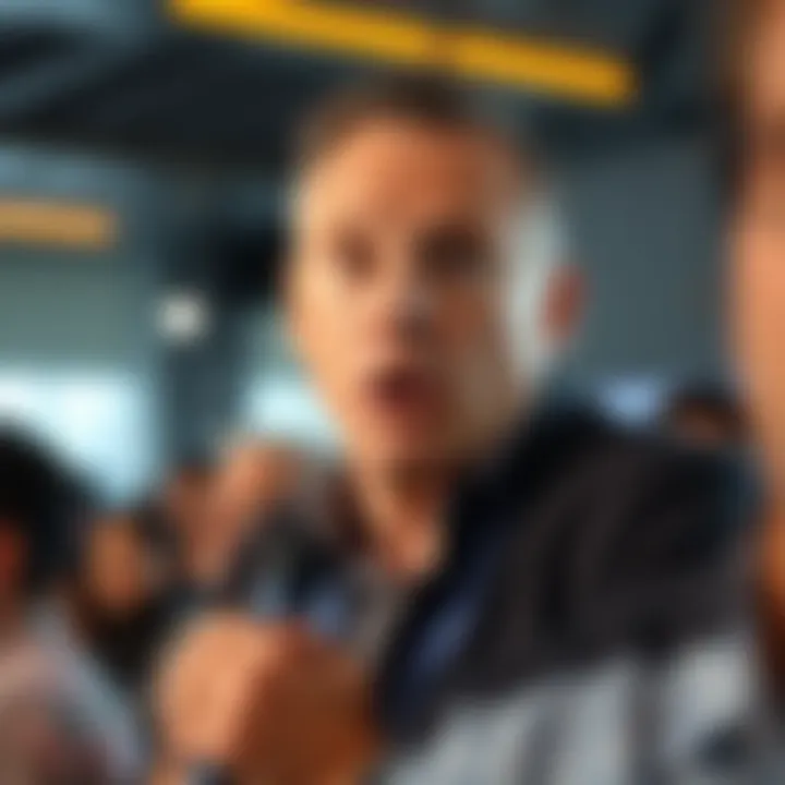 Brunson showing a surprised expression during a public event