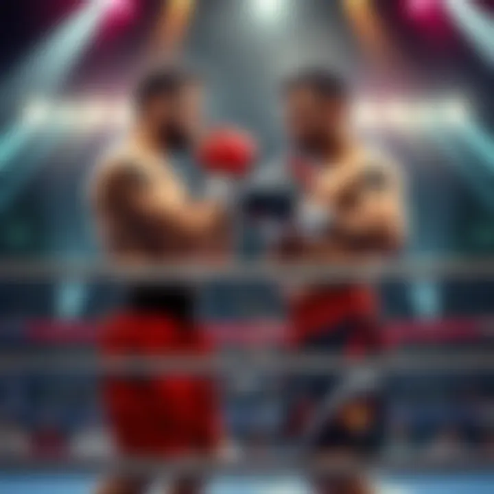 Bryce Mitchell stands confidently in the ring while Santiago Luna prepares for the fight, showcasing their contrasting styles.