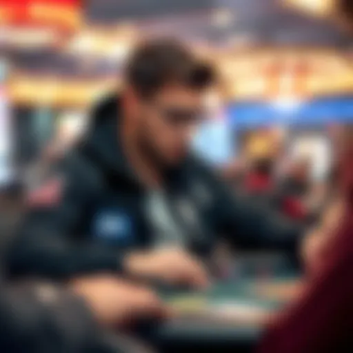 Bryn Kenney playing at the 25k PLO championship, focused and determined.
