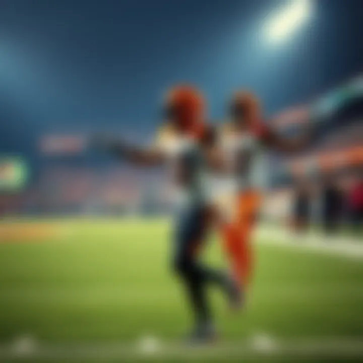 Joe Burrow and Ja'Marr Chase celebrating a touchdown on the field during a Cincinnati Bengals game