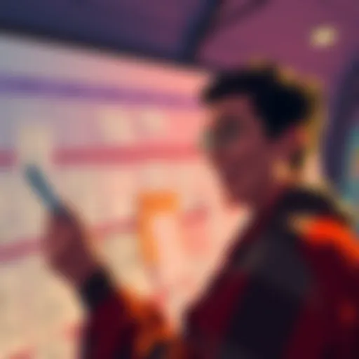 A person looking excited while checking their calendar filled with events and notes, reflecting a hectic month.