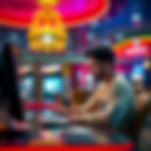 A person considering options for cash withdrawal at Caesars without a bank account, looking at a computer and a friend's bank details