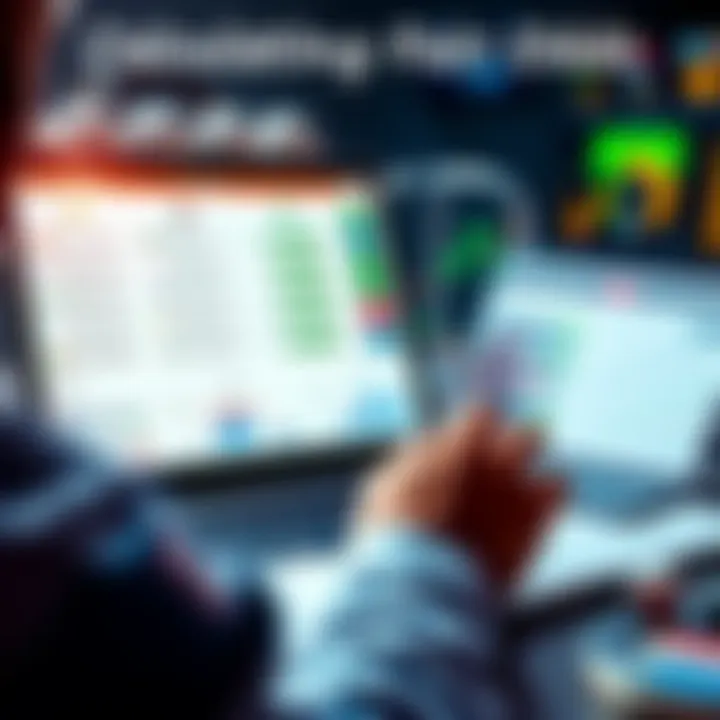 A person analyzing sports statistics and odds on a laptop with charts and graphs