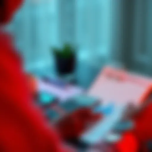 Person working on a calculator and a notepad to calculate monthly salary based on weekly earnings