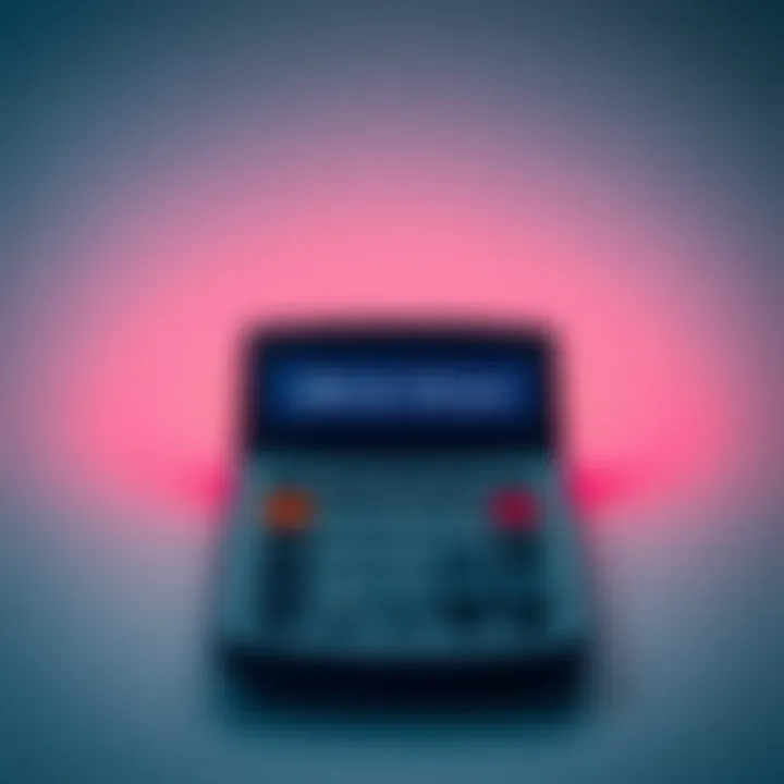 A calculator displaying an error message with formulas and numbers around it, symbolizing calculation mistakes.