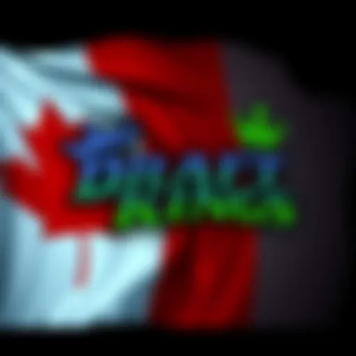 A Canadian flag next to the DraftKings logo, symbolizing the issues faced by Canadians when depositing money for bonuses.