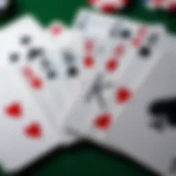 A collection of playing cards with a focus on card counting strategies, featuring the Hi-Lo, KO, and CAC2 methods visually represented.