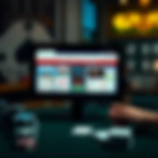 A screen showing different websites for card counting strategies with playing cards in the background
