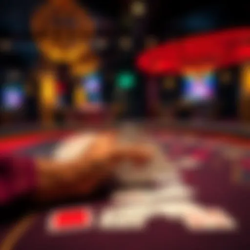 Card Counting in Blackjack A player counting cards at a Blackjack table with a single deck of cards.